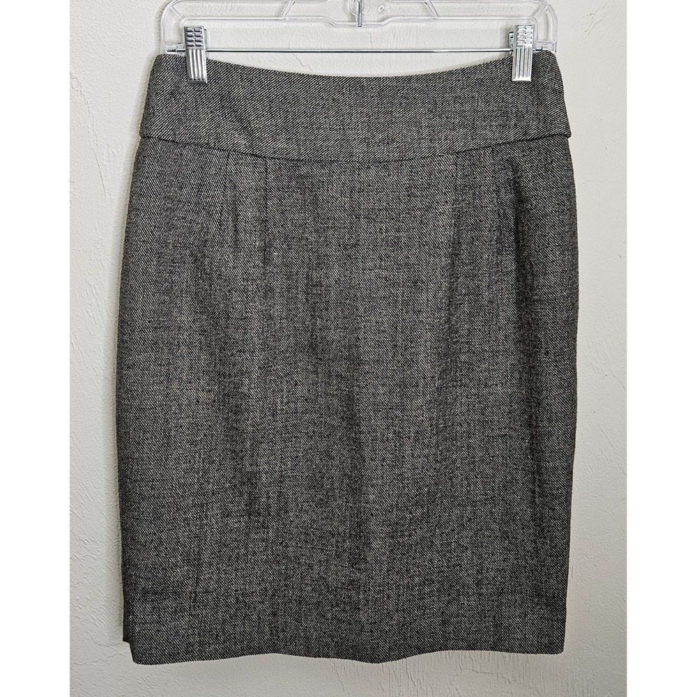 Banana Republic Skirt Women's Size 12 Gray/Black/White Look Wool Blend Pencil